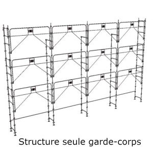 échafaudage façadier dacame duo45 de 104m2 structure seule avec garde corps