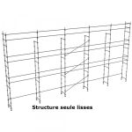 échafaudage façadier dacame duo 45 de 128m2 structure seule et lisses