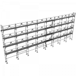échafaudage façadier dacame duo 45 de 250m2 avec garde-corps planchers et plinthes