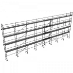 échafaudage façadier dacame duo 45 de 250m2 avec lisses planchers et plinthes