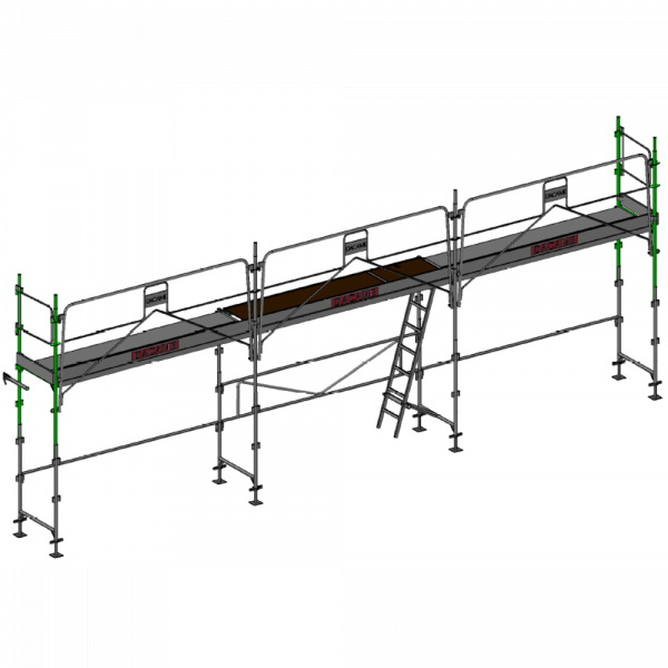 échafaudage façadier dacame duo 45 40m2 avec gardes corps