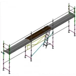 échafaudage façadier dacame duo 45 40m2 avec lisses