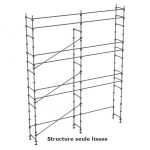 échafaudage façadier dacame duo 45 de 56m2 structure seule et lisses
