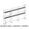 échafaudage façadier dacame duo 45 de 60m2 avec lisses planchers et plinthes