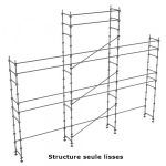 échafaudage façadier dacame duo45 à pignons de 68m2 structure seule avec lisses