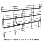 ECHAFAUDAGE DACAME DUO 45 - 104m2 - Lisses, Structure + planchers + plinthes