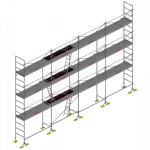 échafaudage de maçon dacame dcm 49 de 104m2 avec garde corps planchers et plinthes