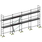 échafaudage de maçon dacame dcm 49 de 78m2 avec lisses planchers et plinthes