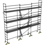 échafaudage de maçon dacame dcm 49 de 80m2 avec lisses planchers et plinthes
