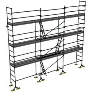 échafaudage de maçon dacame dcm 49 de 80m2 avec lisses planchers et plinthes