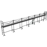échafaudage de maçon dacame dcm 49 de 84m2 avec garde corps planchers et plinthes