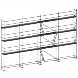 échafaudage multidirectionnel dacame meka 48 de 104m2 avec lisses