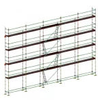 échafaudage multidirectionnel dacame meka 48 de 160m2 avec lisses