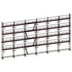 échafaudage multidirectionnel dacame meka 48 de 190m2 avec garde corps