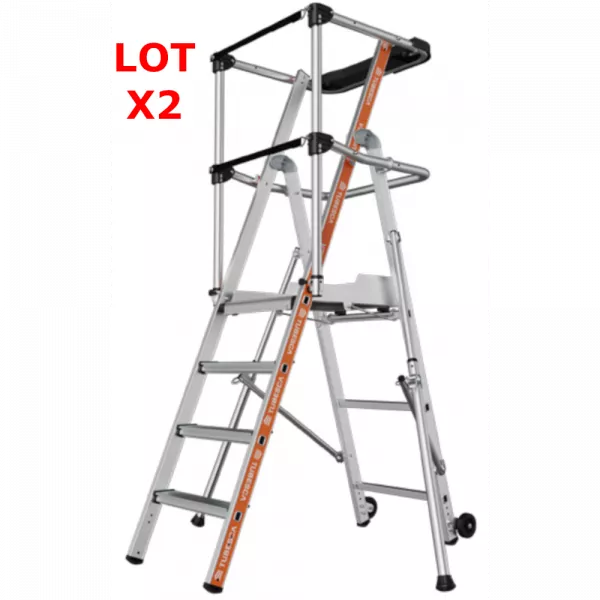 Lot de 2 plateformes de travail RAPTOR - Garde-corps sangles